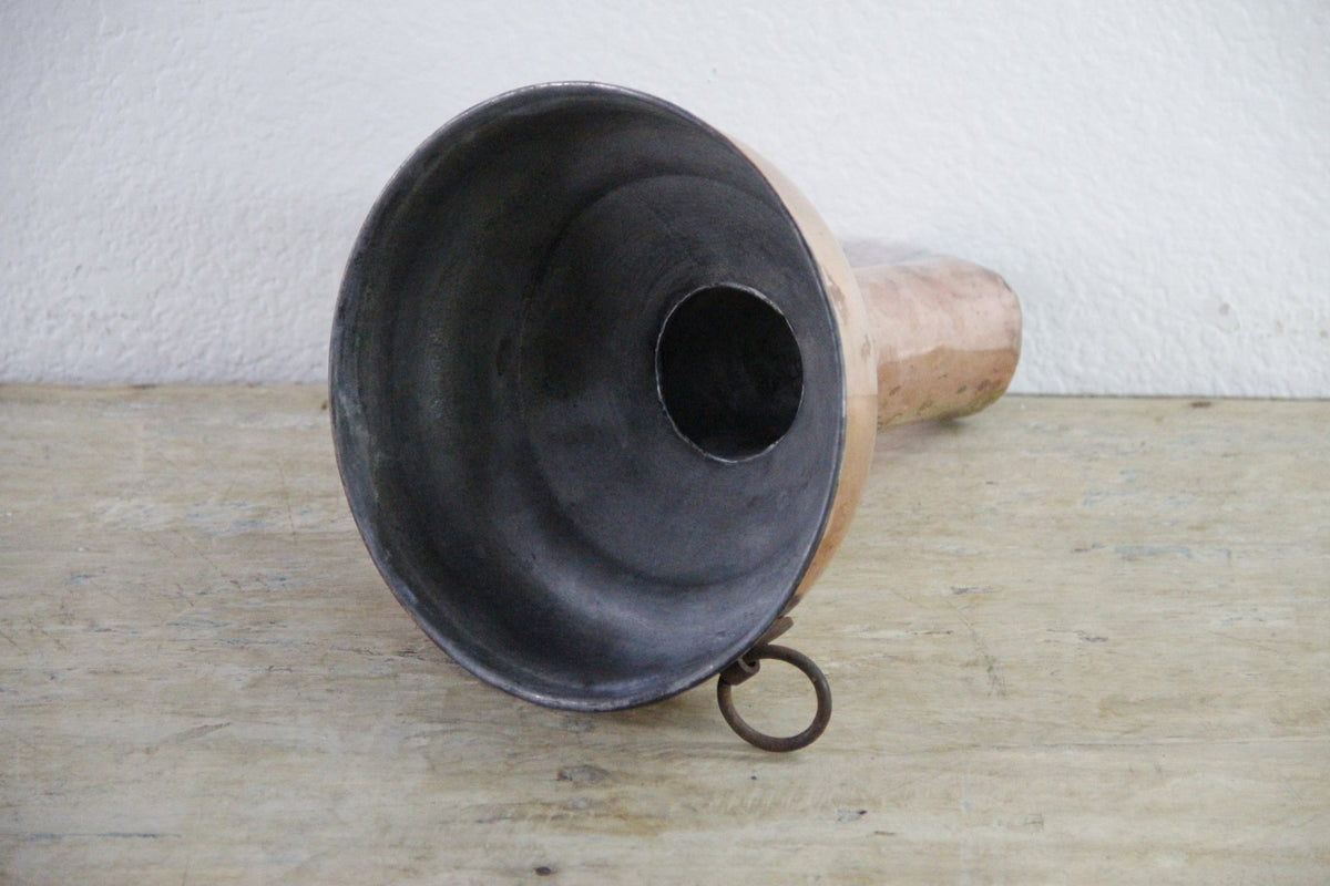 Antique Copper Funnel 19th Century Tinned Wine Beer Funnel - Debra Hall Lifestyle