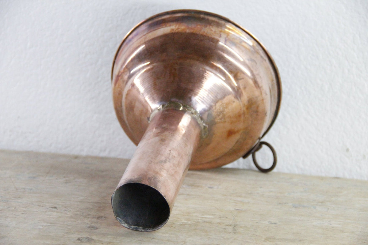 Antique Copper Funnel 19th Century Tinned Wine Beer Funnel - Debra Hall Lifestyle