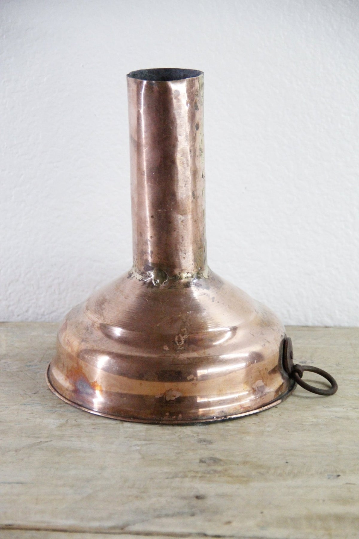 Antique Copper Funnel 19th Century Tinned Wine Beer Funnel - Debra Hall Lifestyle