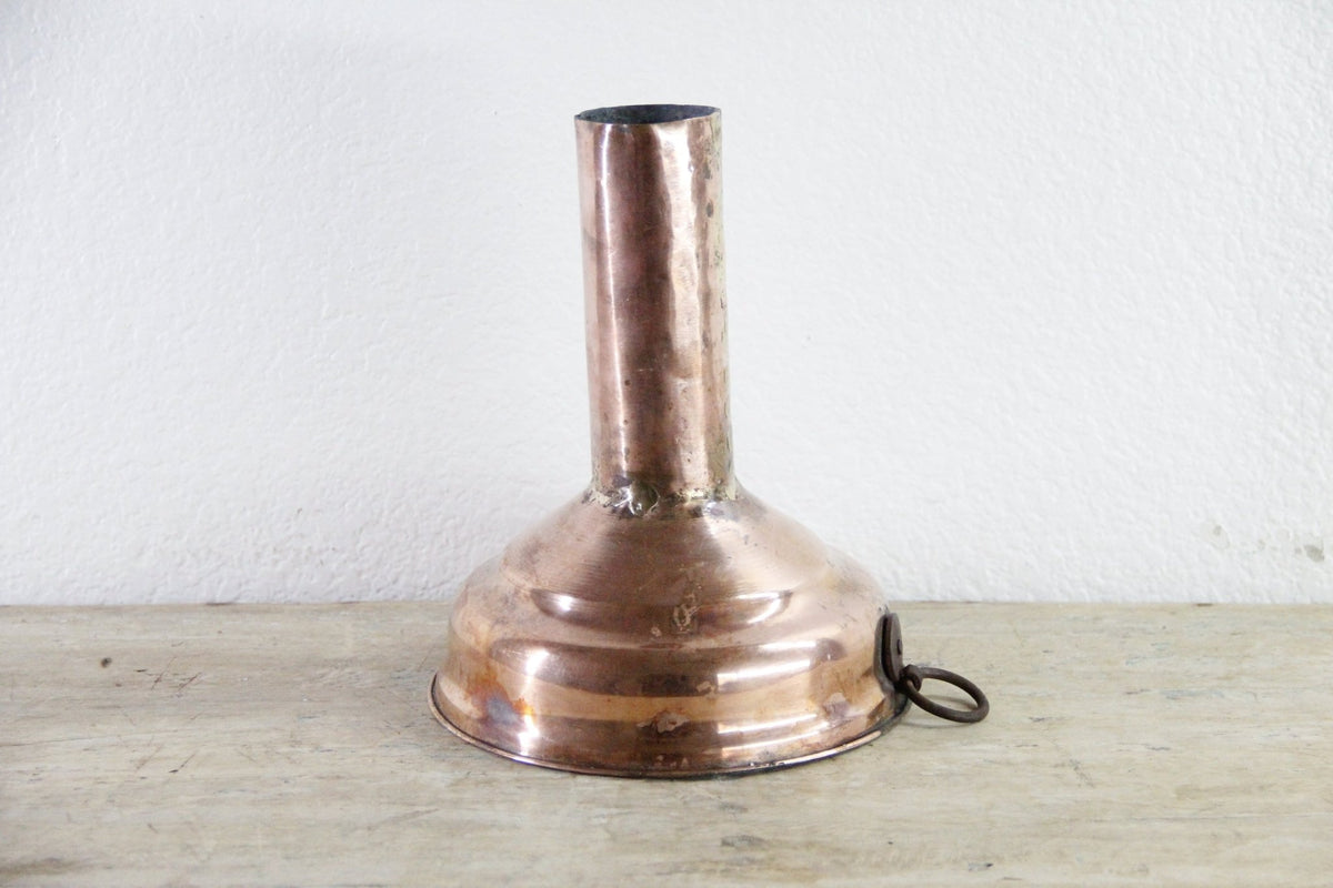 Antique Copper Funnel 19th Century Tinned Wine Beer Funnel - Debra Hall Lifestyle