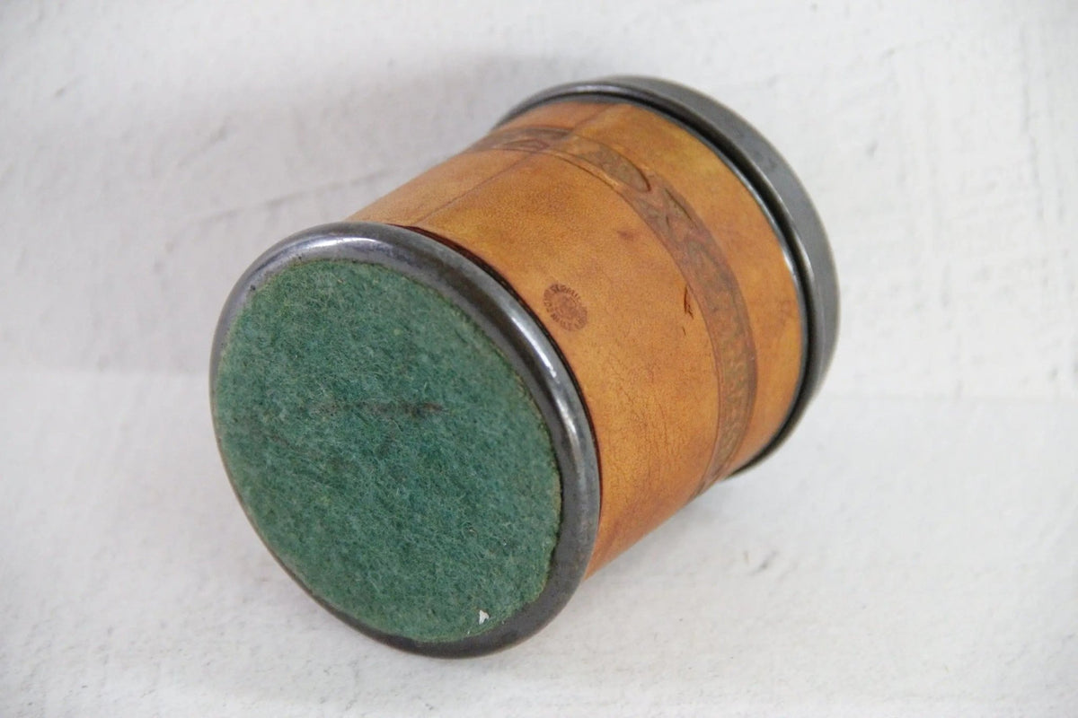 Antique Copper Humidor Cedar Lined / Leather Embossed - Debra Hall Lifestyle