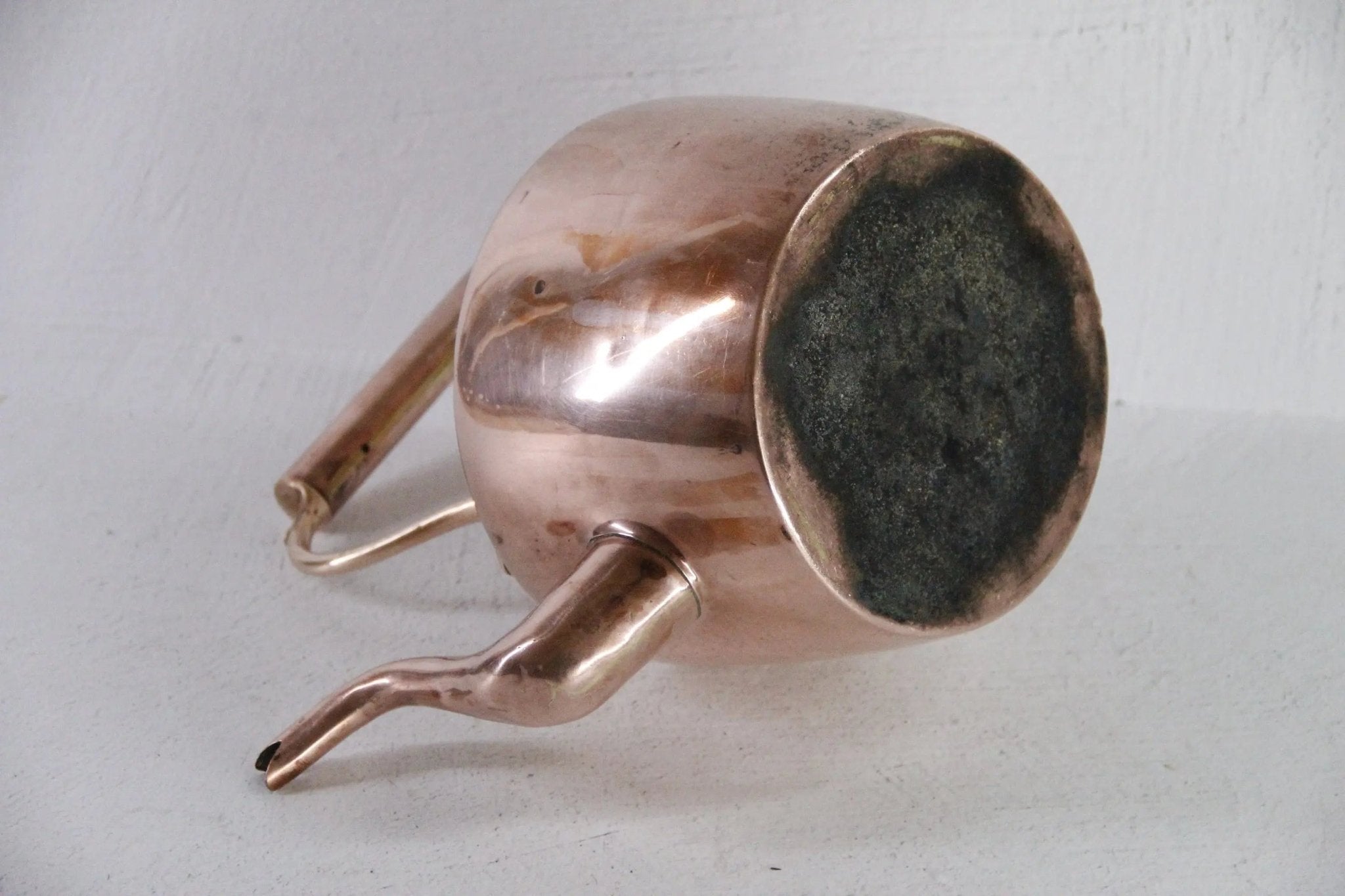 Antique Copper Kettle Georgian | 19th C. English Dovetailed - Debra Hall Lifestyle