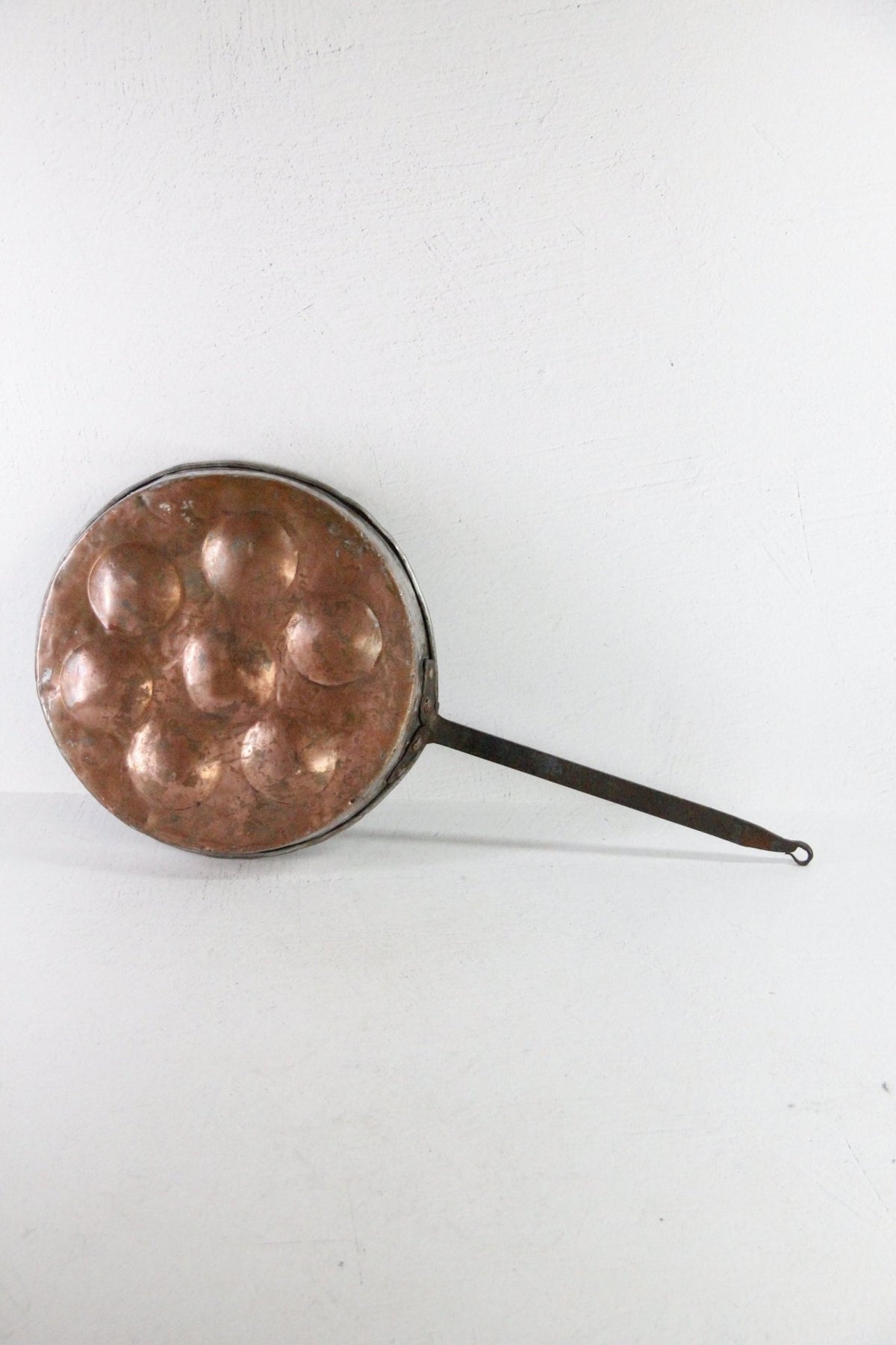 Antique Copper Pan | Egg/Escargot Poaching with Handle - Debra Hall Lifestyle
