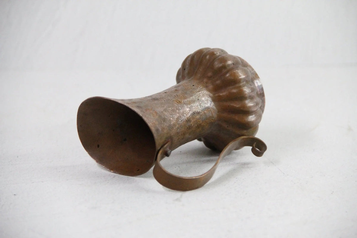 Antique Copper Pitcher | Etched Hand Hammered Heavy Copper - Debra Hall Lifestyle