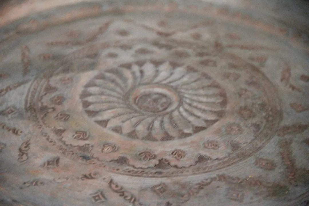Antique Copper Tray | Incised Moroccan Gallery-Bar Tray - Debra Hall Lifestyle
