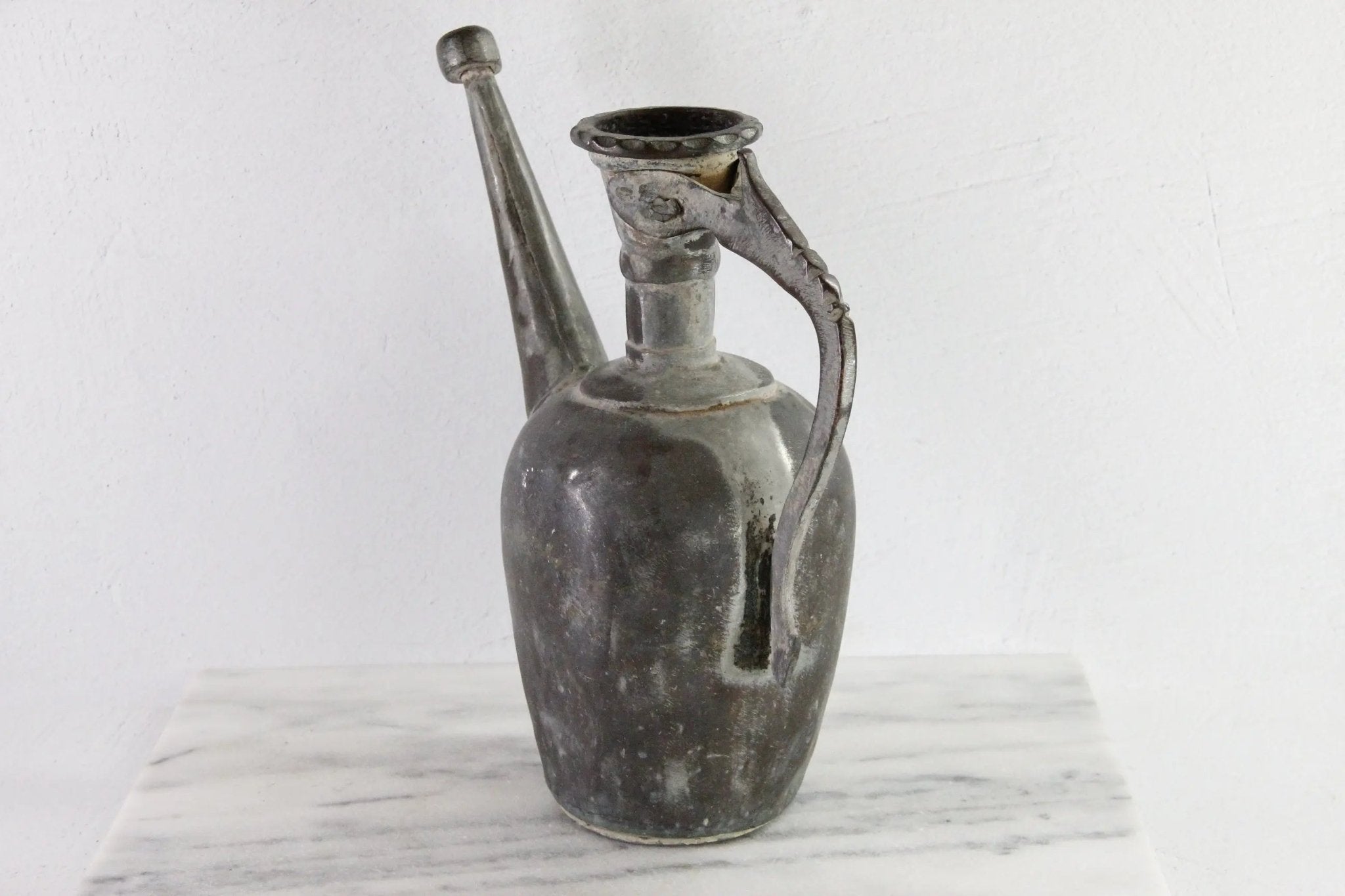 Antique Copper Watering Can | 19th C. Turkish Hand Crafted - Debra Hall Lifestyle
