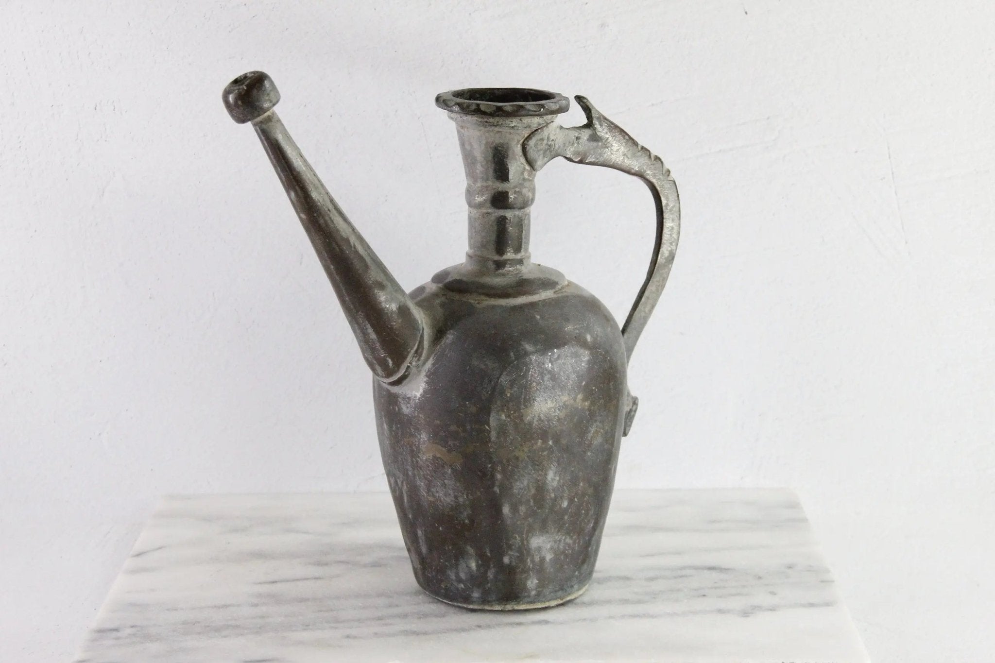 Antique Copper Watering Can | 19th C. Turkish Hand Crafted - Debra Hall Lifestyle