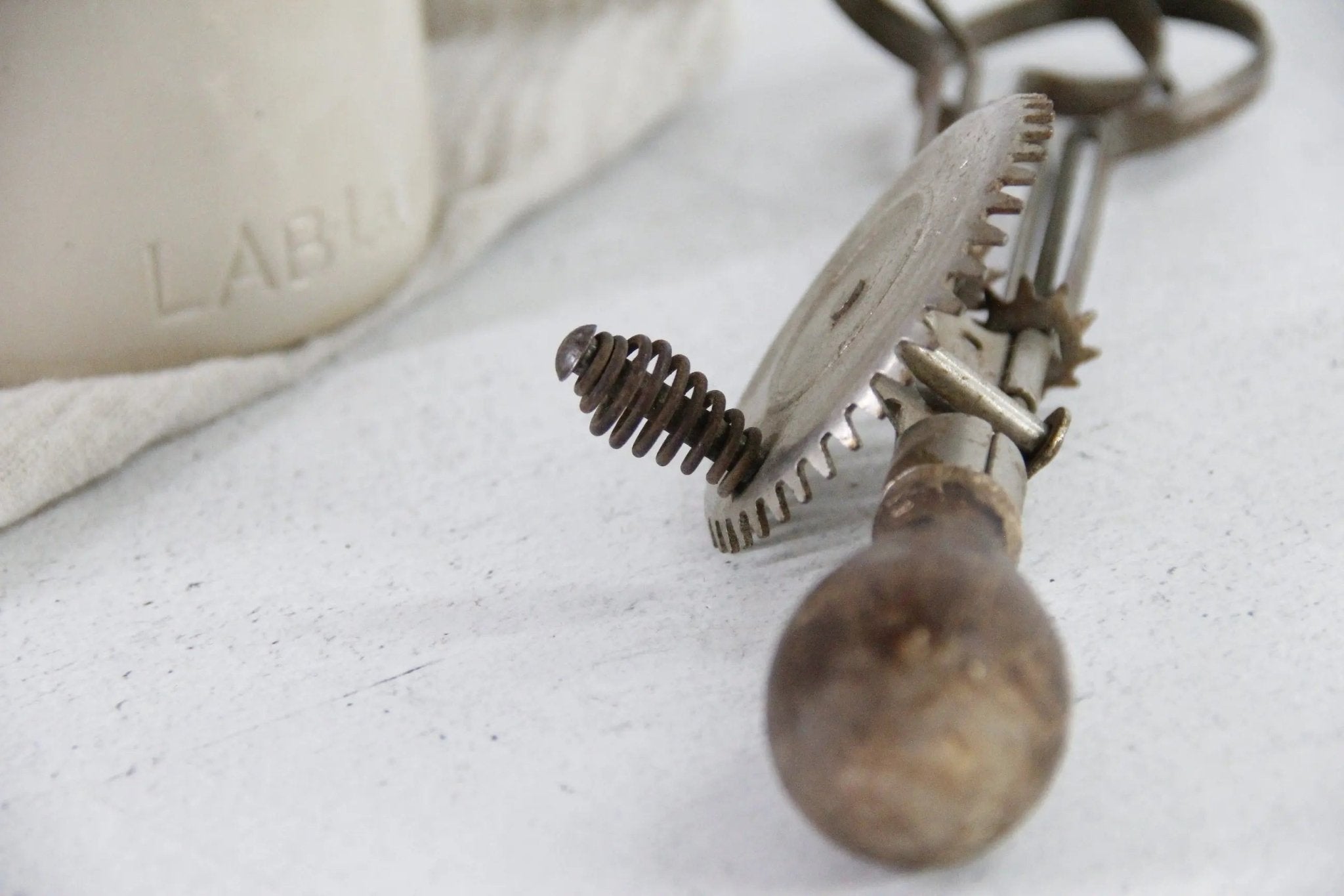 Antique Egg Beater | Farmhouse Kitchen Hand Mixer - Debra Hall Lifestyle