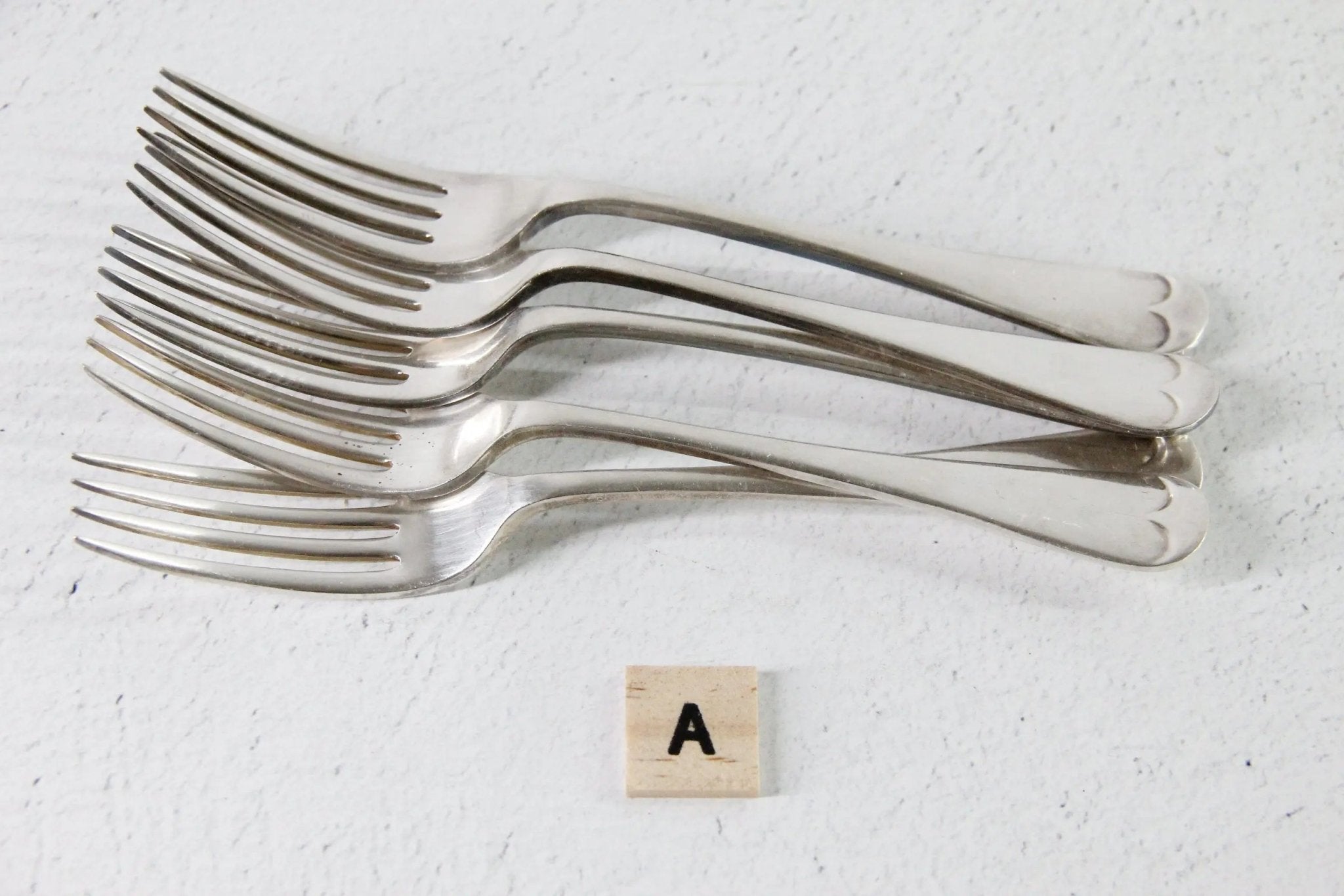 Antique English Flatware Forks Assorted Silverplate Makers - Debra Hall Lifestyle
