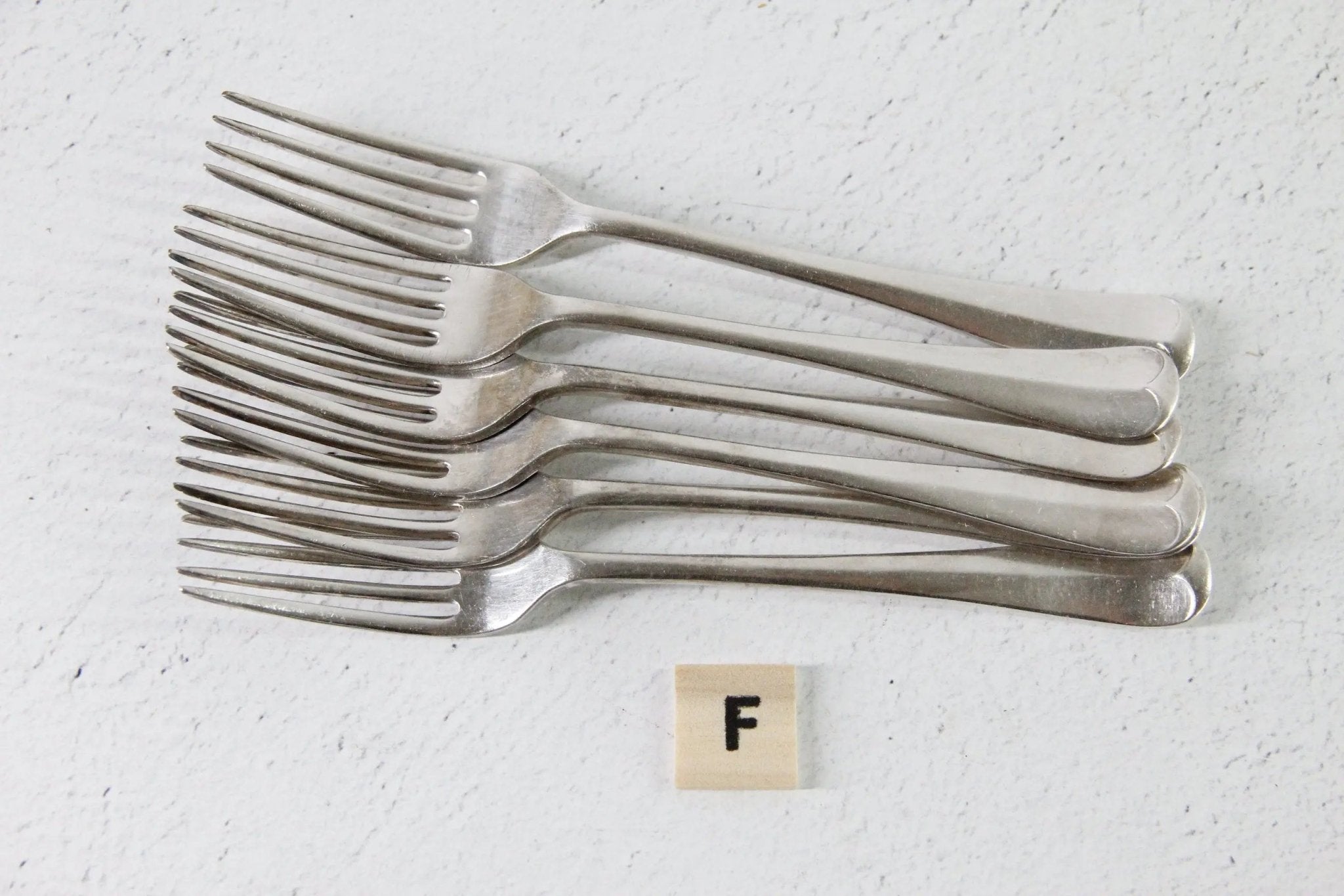 Antique English Flatware Forks Assorted Silverplate Makers - Debra Hall Lifestyle