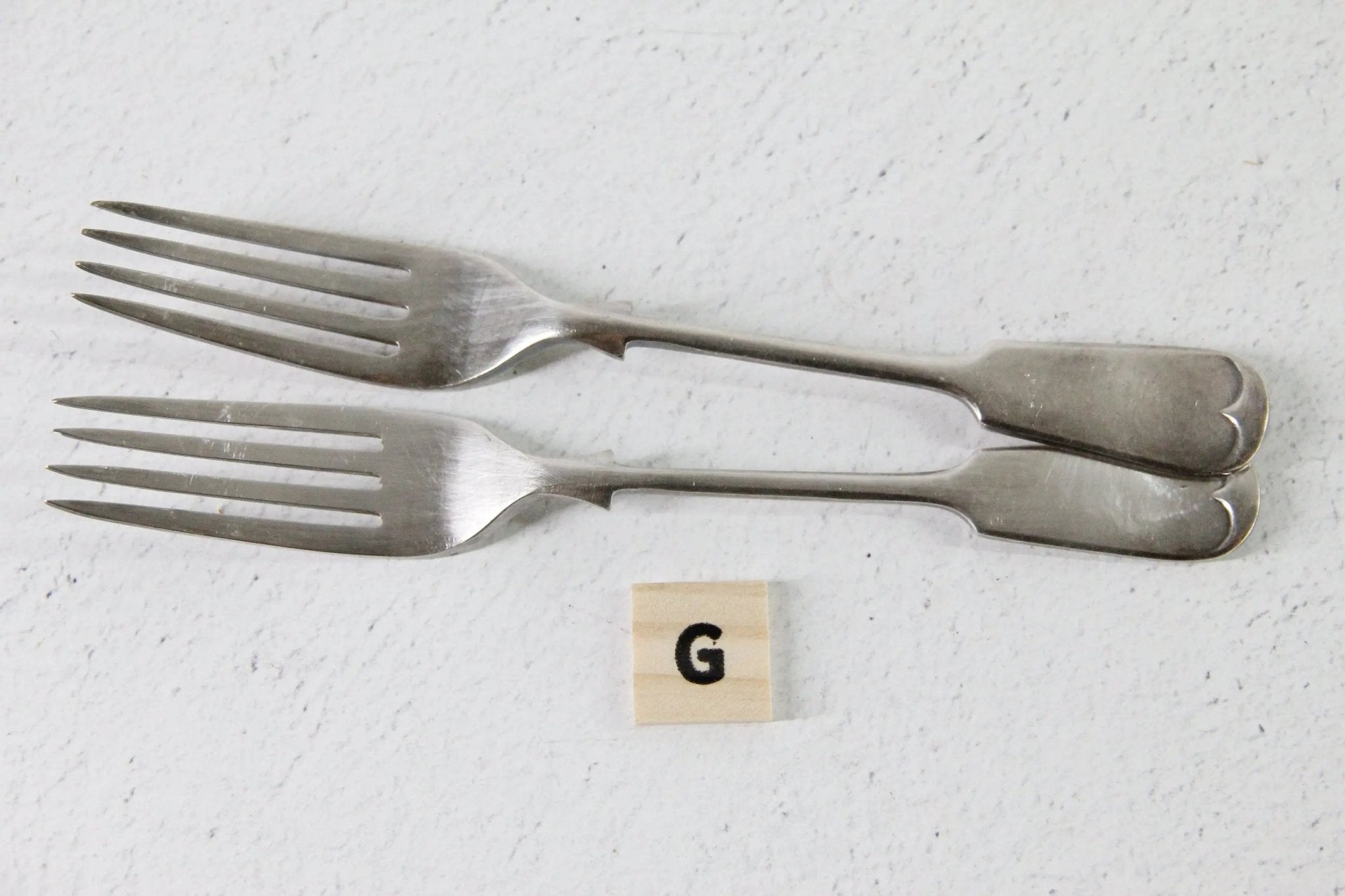 Antique English Flatware Forks Assorted Silverplate Makers - Debra Hall Lifestyle