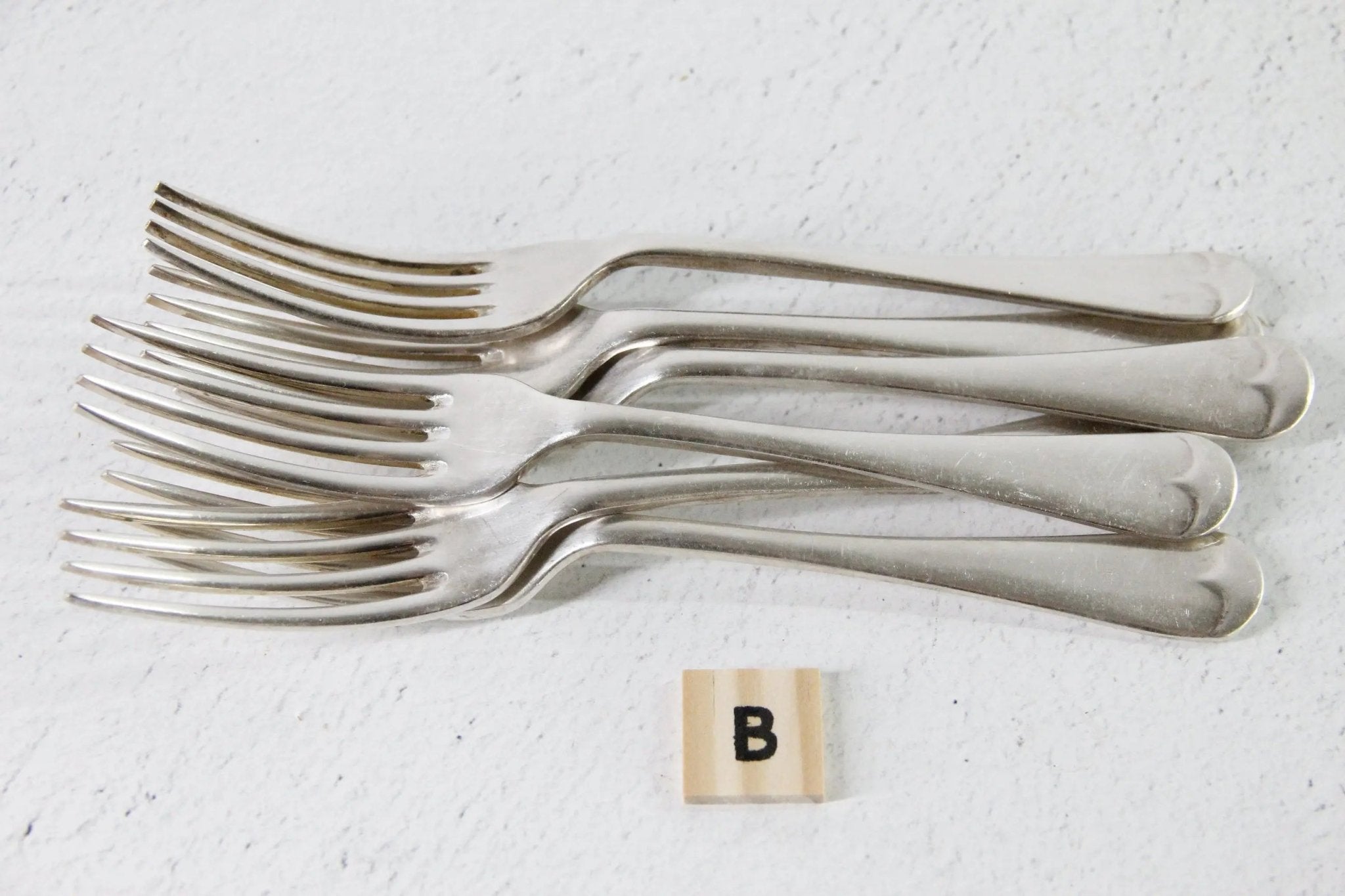 Antique English Flatware Forks Assorted Silverplate Makers - Debra Hall Lifestyle