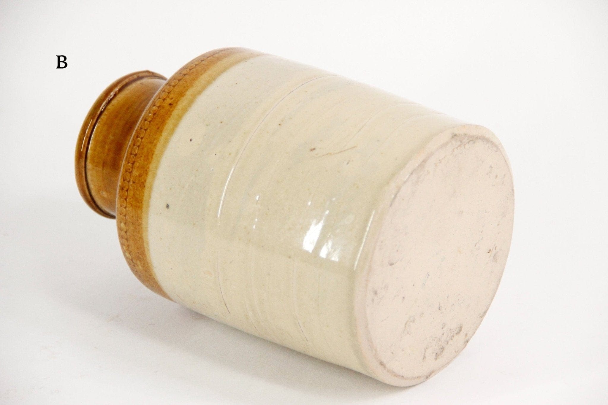 Antique Stoneware Canning Jars from England  B bottom