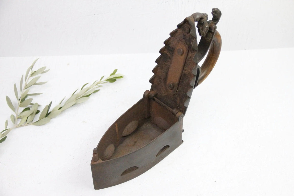 Antique Flat Iron-Large Coal | 19th C. French Decor - Debra Hall Lifestyle