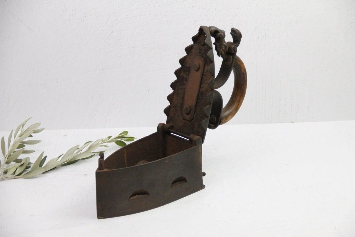 Antique Flat Iron-Large Coal | 19th C. French Decor - Debra Hall Lifestyle