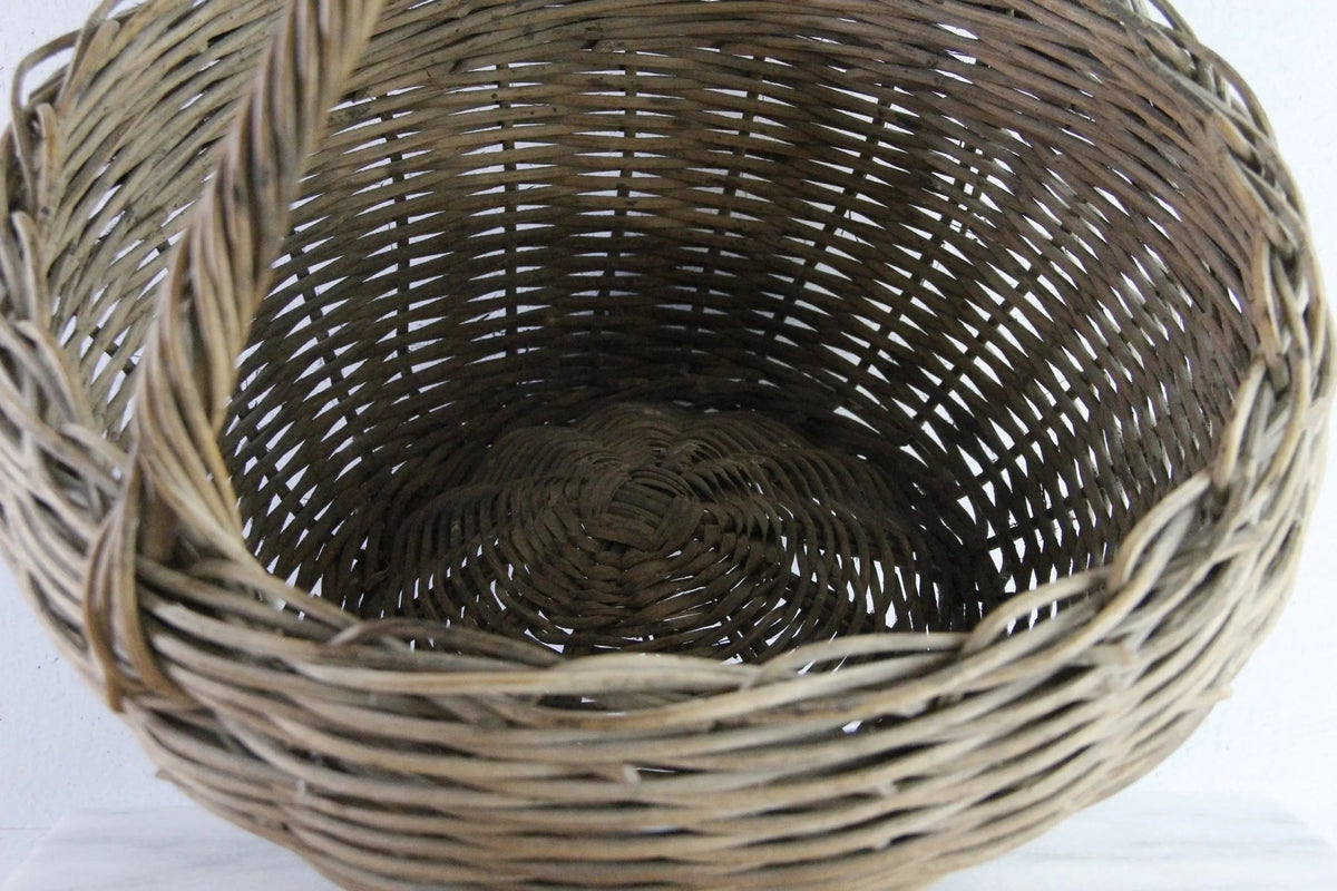 Antique French Basket | Primitive Picking Basket - Debra Hall Lifestyle