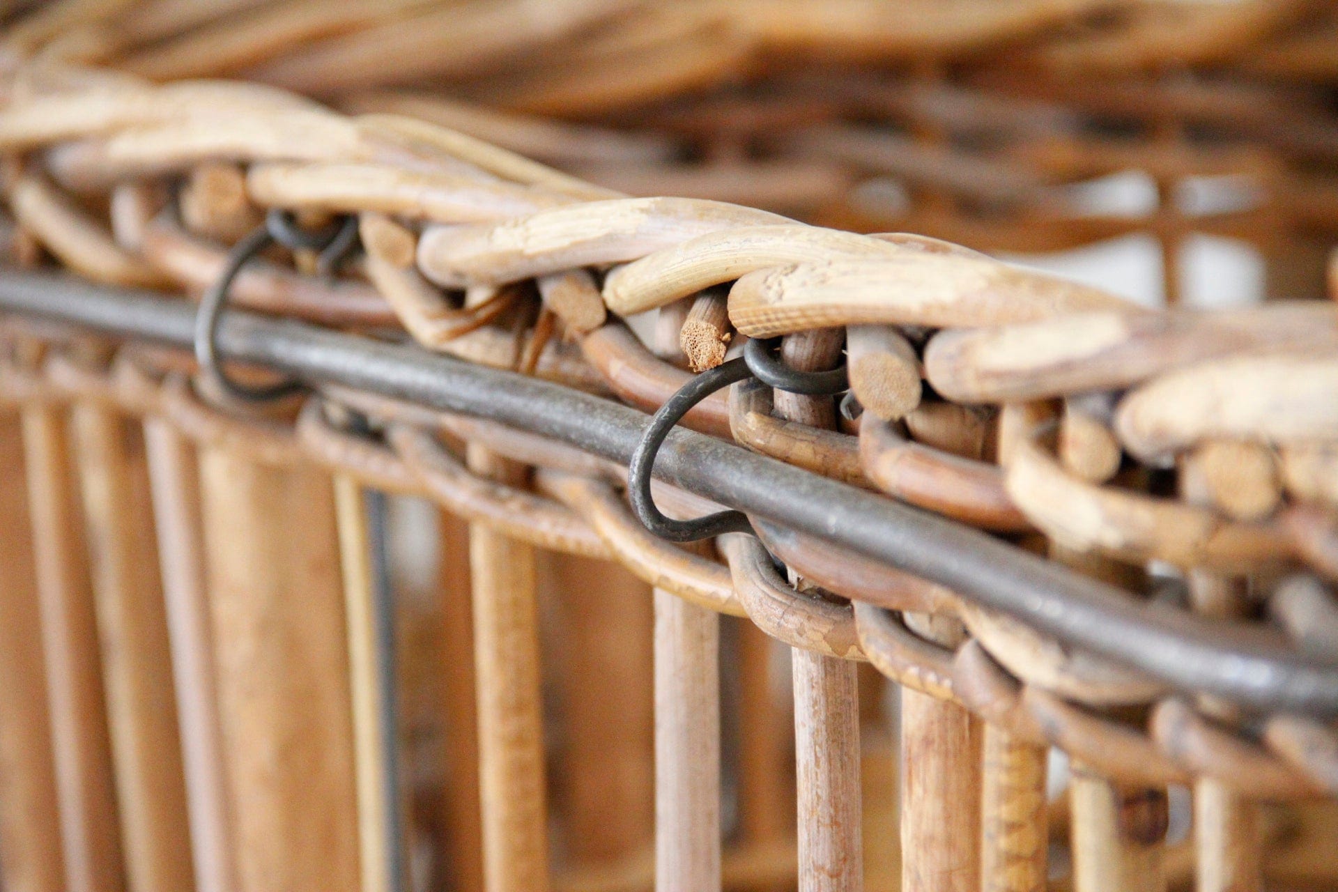 Antique French Boulangerie Basket metal detail | XXL French Bakery 