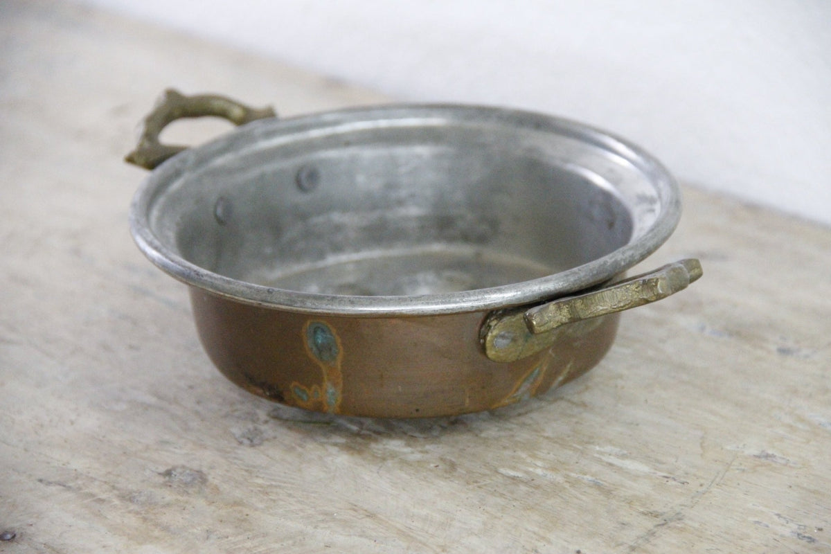 Antique French Copper Escargot Pan 7 Well Tin Lined - Debra Hall Lifestyle