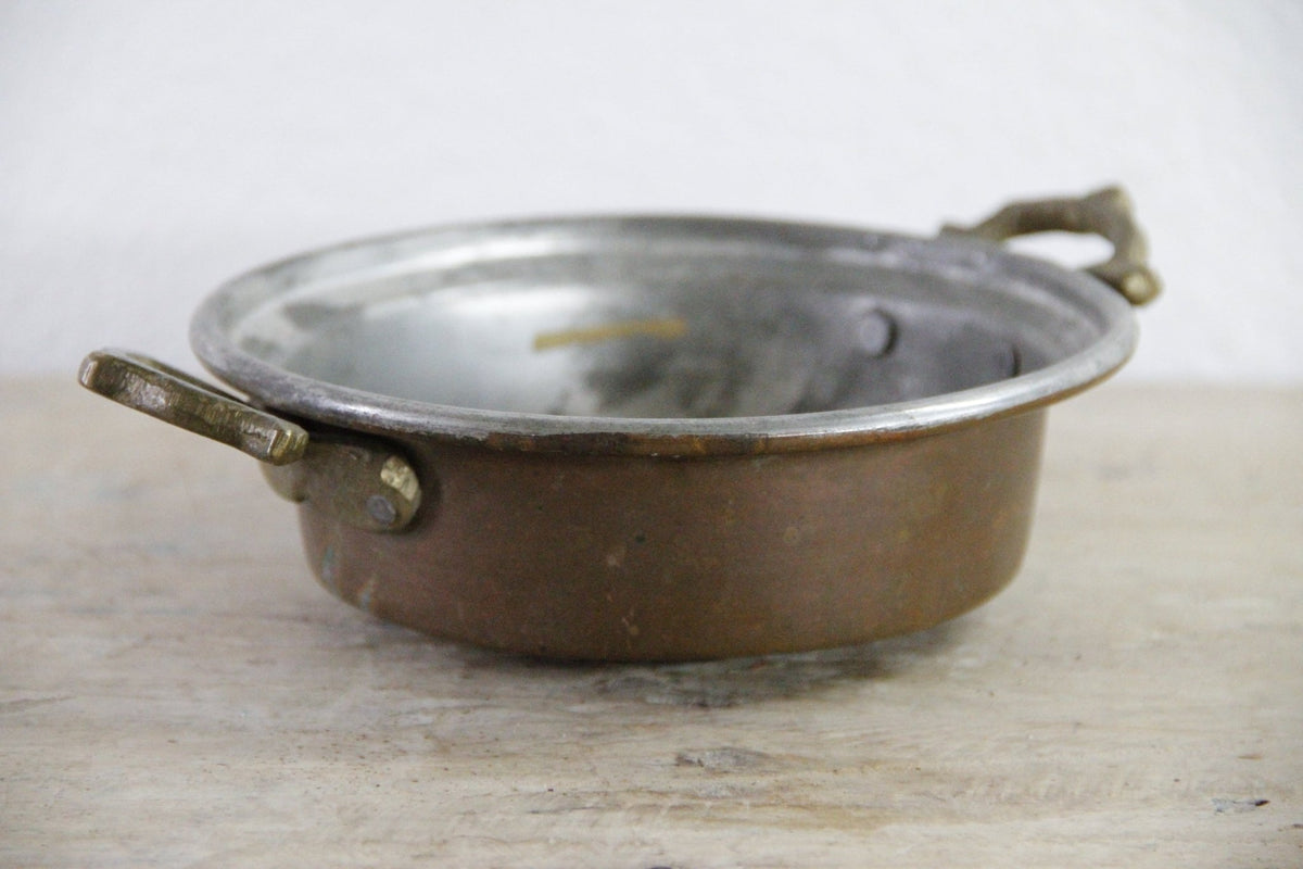 Antique French Copper Escargot Pan 7 Well Tin Lined - Debra Hall Lifestyle