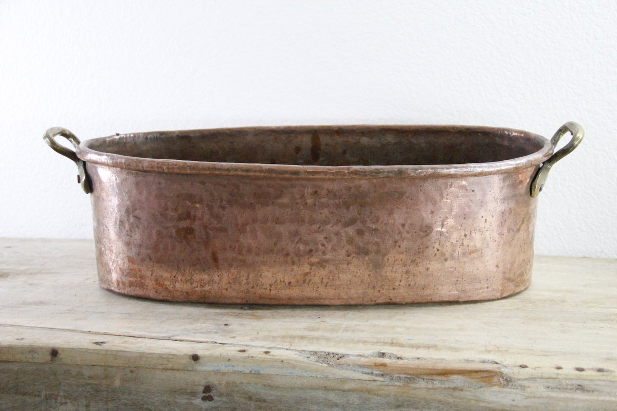 Antique French Copper Fish Poacher 19th Century Poissonnière - Debra Hall Lifestyle