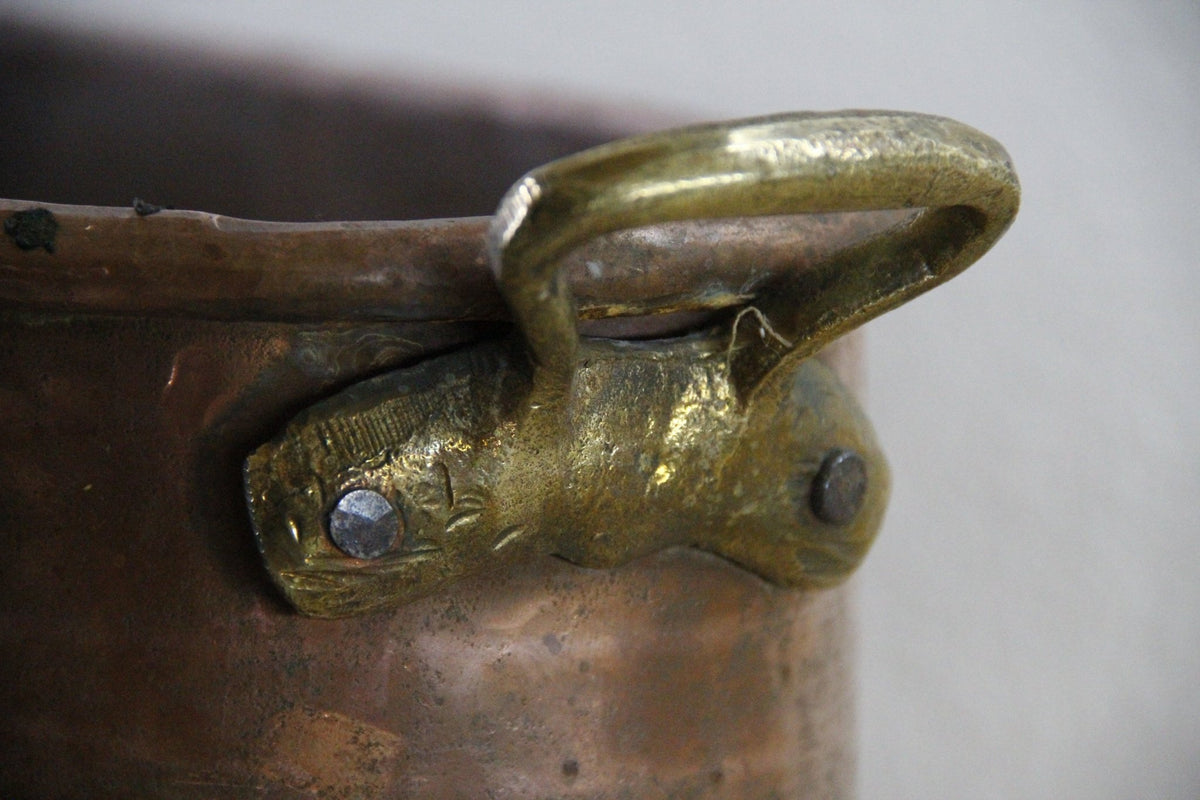 Antique French Copper Fish Poacher 19th Century Poissonnière - Debra Hall Lifestyle
