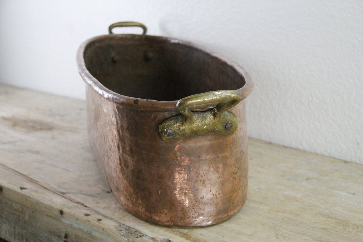 Antique French Copper Fish Poacher 19th Century Poissonnière - Debra Hall Lifestyle