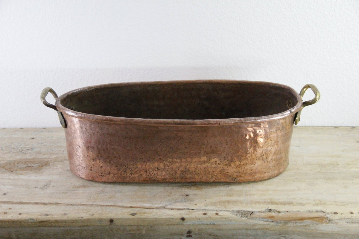 Antique French Copper Fish Poacher 19th Century Poissonnière - Debra Hall Lifestyle