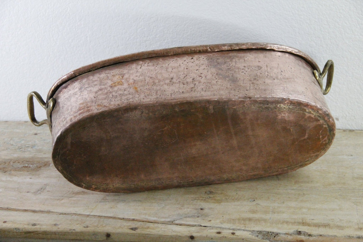 Antique French Copper Fish Poacher 19th Century Poissonnière - Debra Hall Lifestyle
