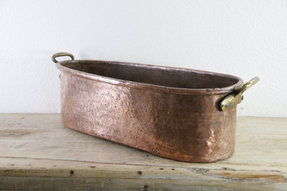 Antique French Copper Fish Poacher 19th Century Poissonnière - Debra Hall Lifestyle