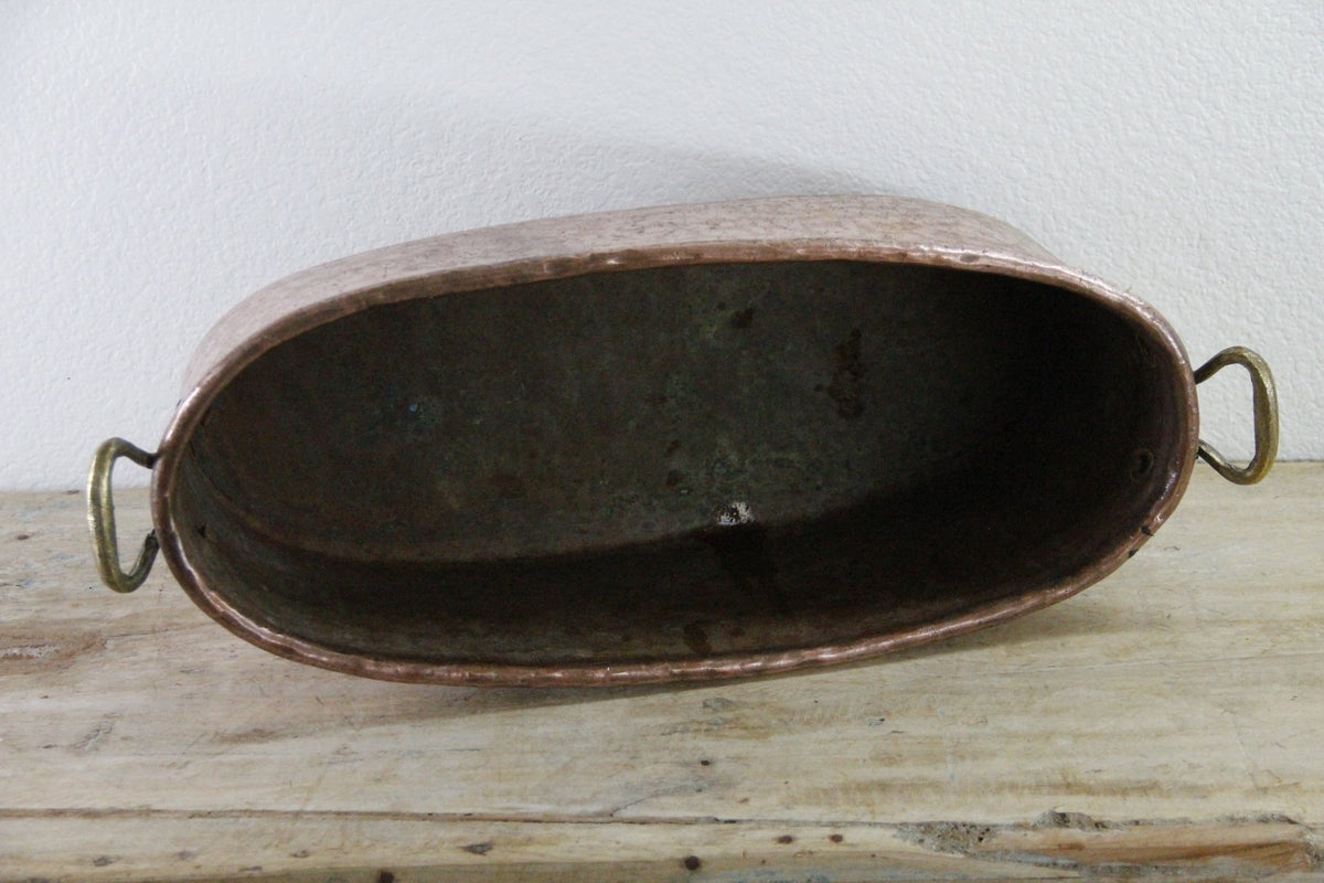 Antique French Copper Fish Poacher 19th Century Poissonnière - Debra Hall Lifestyle