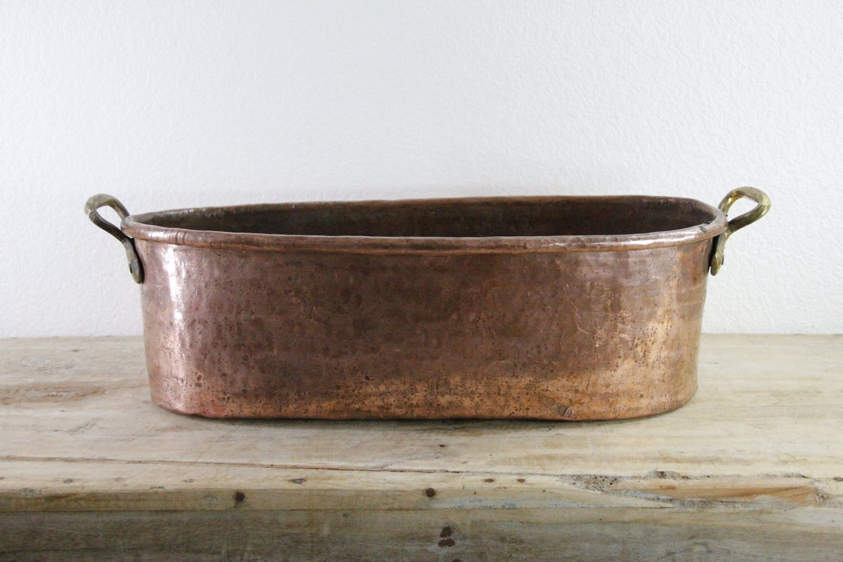 Antique French Copper Fish Poacher 19th Century Poissonnière - Debra Hall Lifestyle
