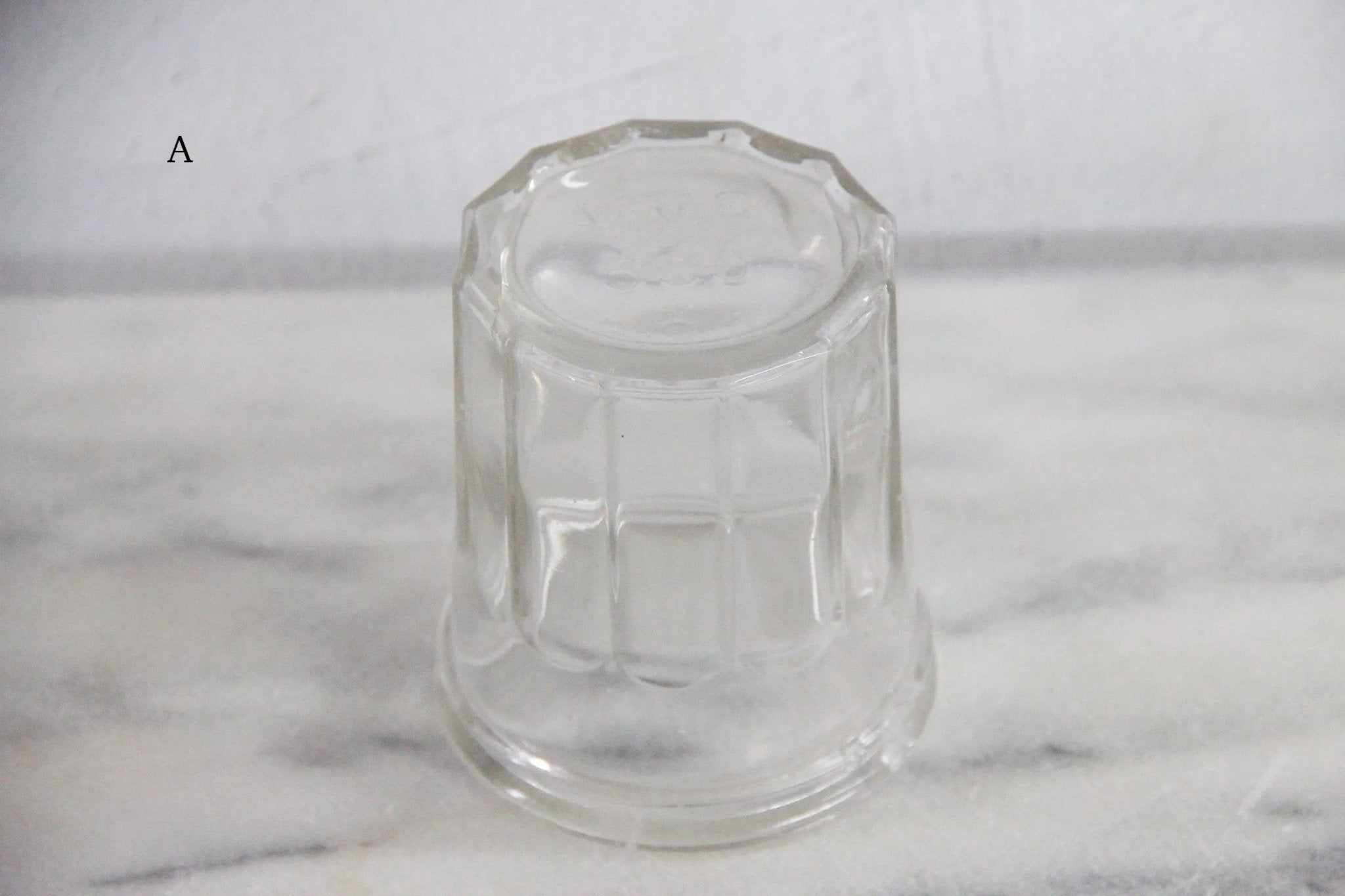 Antique French Jam Jar | Stamped Ribbed Glass Confiture - Debra Hall Lifestyle