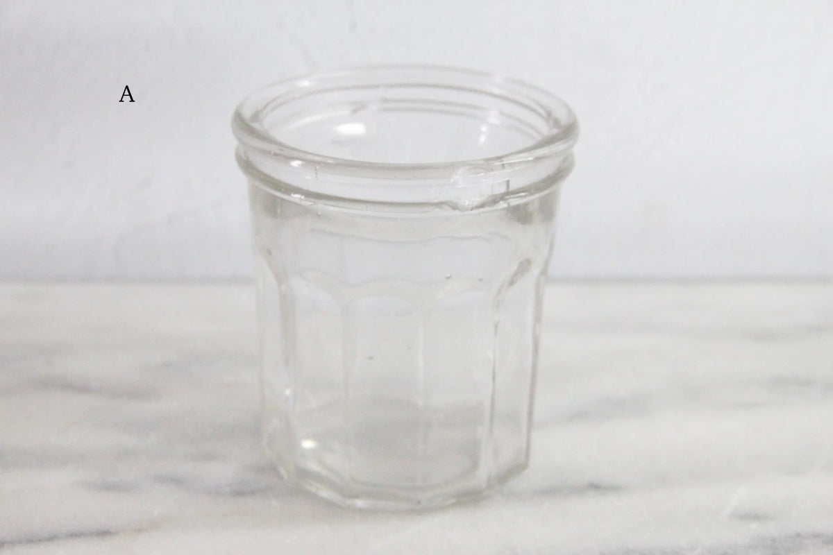 Antique French Jam Jar | Stamped Ribbed Glass Confiture - Debra Hall Lifestyle