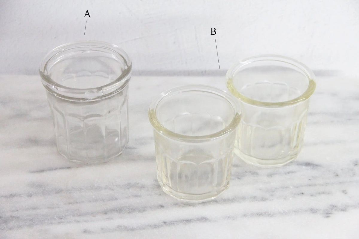 Antique French Jam Jar | Stamped Ribbed Glass Confiture - Debra Hall Lifestyle