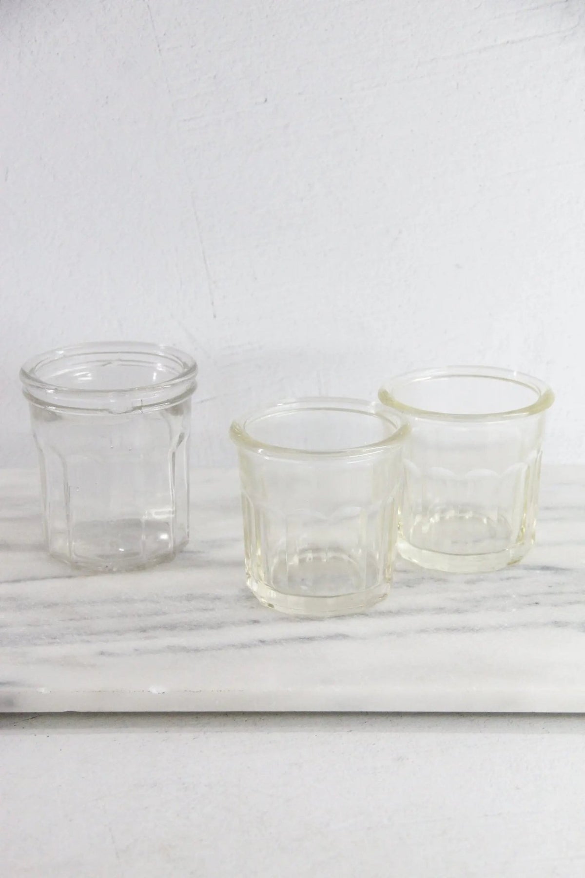 Antique French Jam Jar | Stamped Ribbed Glass Confiture - Debra Hall Lifestyle