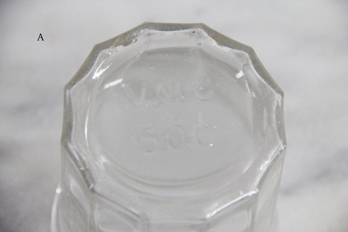Antique French Jam Jar | Stamped Ribbed Glass Confiture - Debra Hall Lifestyle