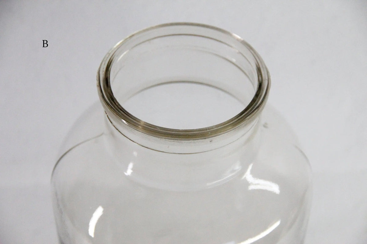 Antique French Jar Vase | Large Clear Glass Pickling/Candy Vessel - Debra Hall Lifestyle