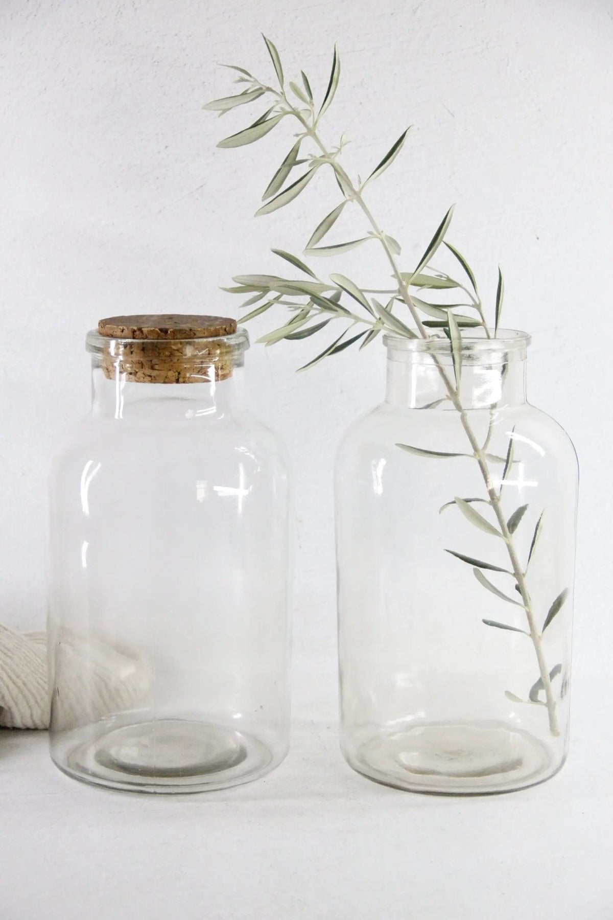 Antique French Jar Vase | Large Clear Glass Pickling/Candy Vessel - Debra Hall Lifestyle