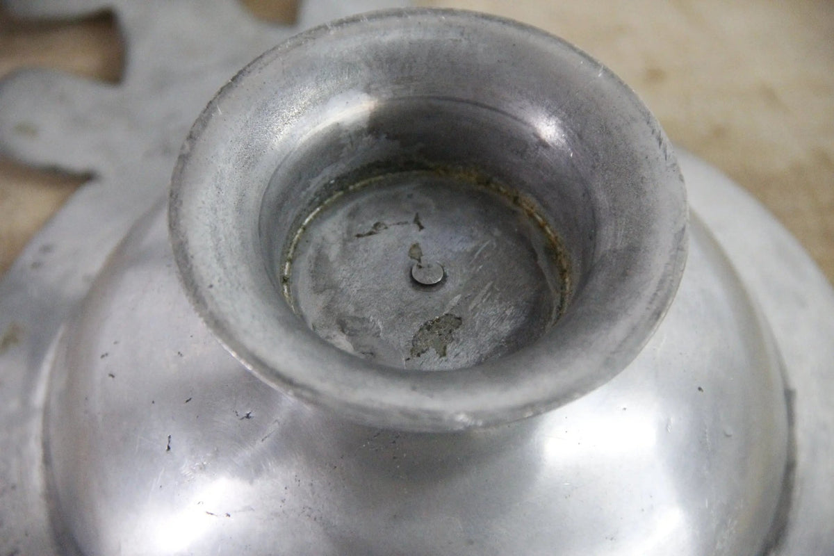 Antique French Pewter Scoop Porringer With Hang Ring | Stamped - Debra Hall Lifestyle