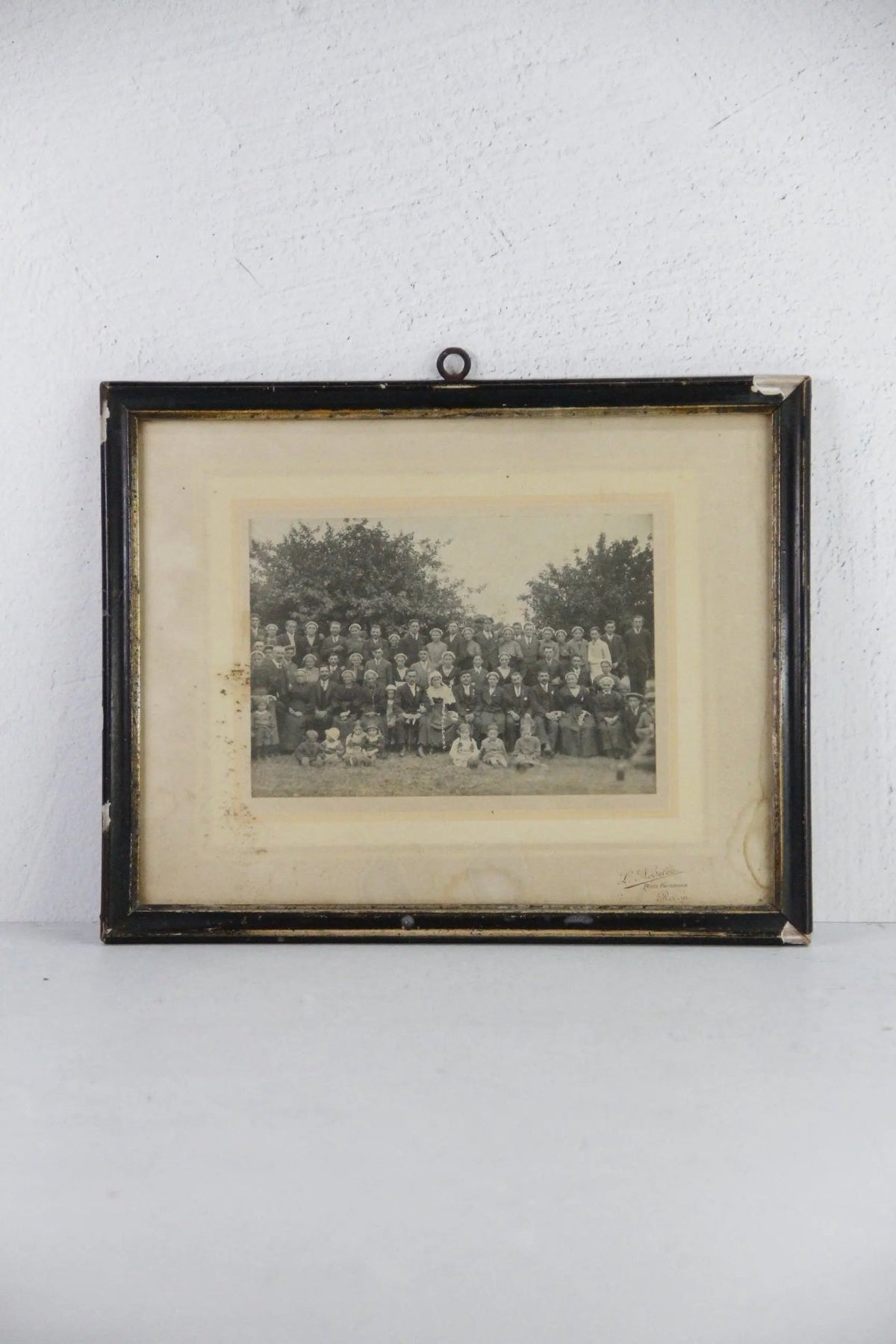 Antique French Portrait Framed | Family Photo Parisienne 1800s - Debra Hall Lifestyle