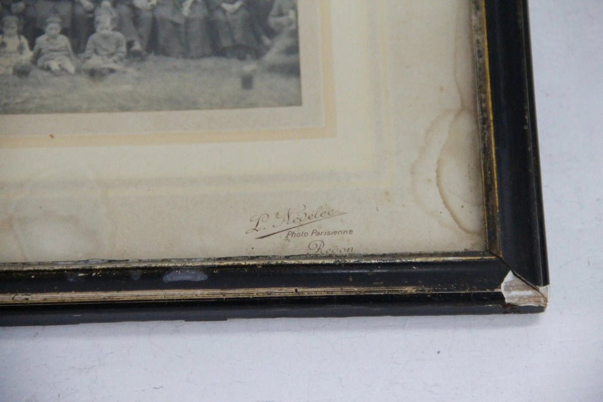 Antique French Portrait Framed | Family Photo Parisienne 1800s - Debra Hall Lifestyle