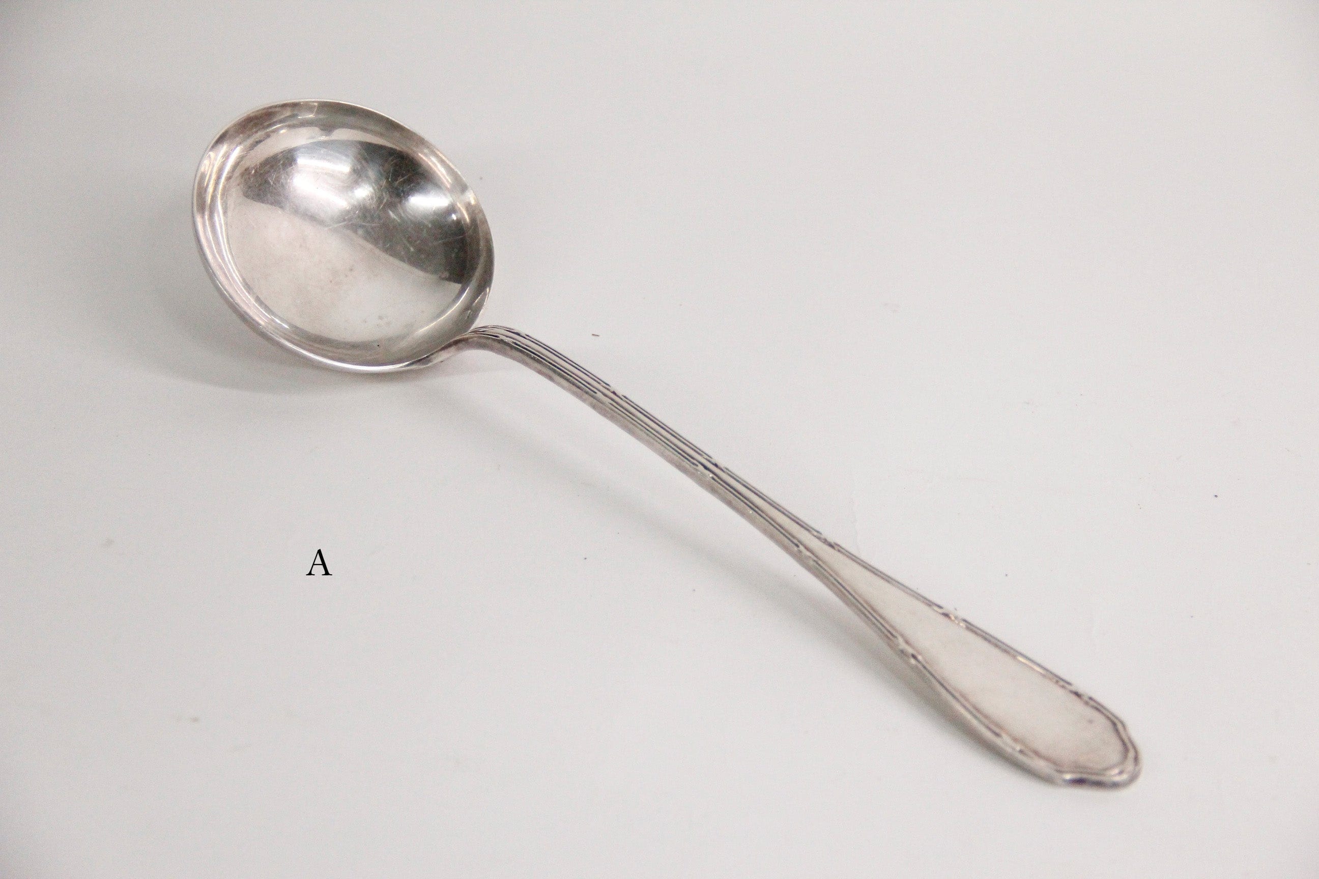 Antique French Silver Ladle | Large Hotelware Tableware