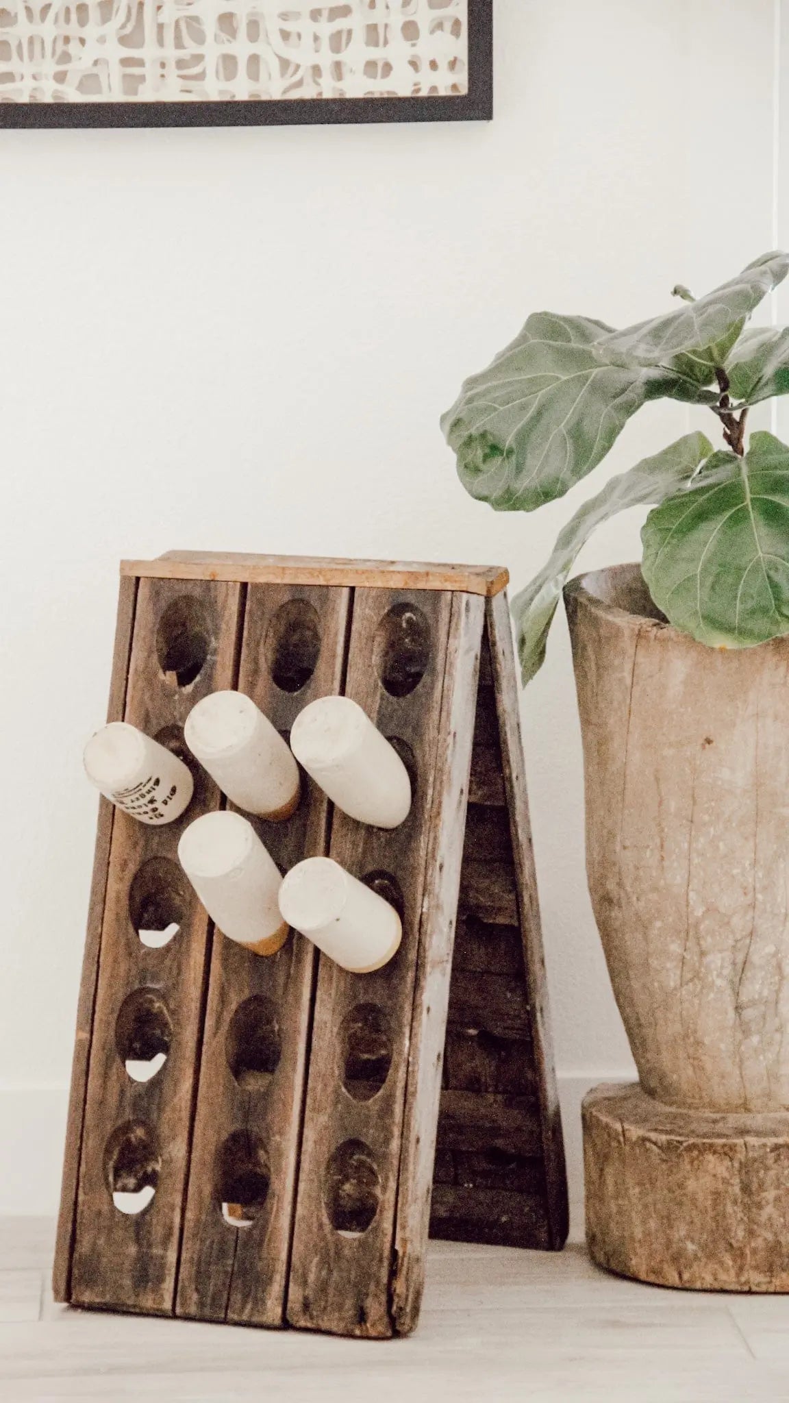 Antique French Wine Rack | Wooden Double Sided | Folding - Debra Hall Lifestyle