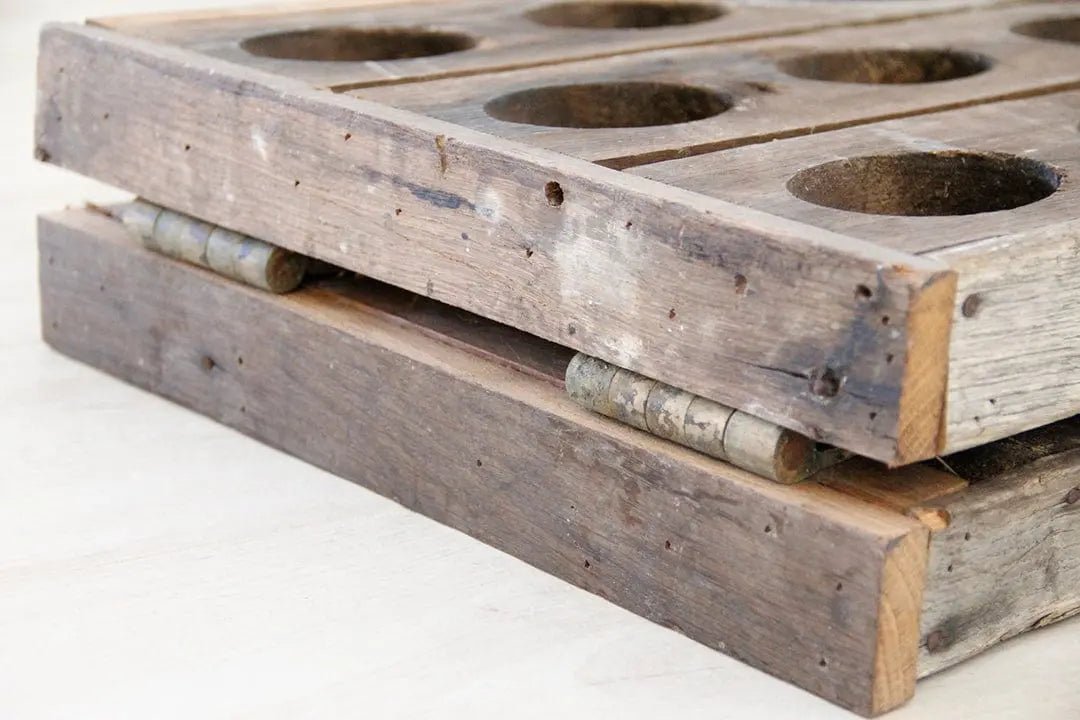 Antique French Wine Rack | Wooden Double Sided | Folding - Debra Hall Lifestyle