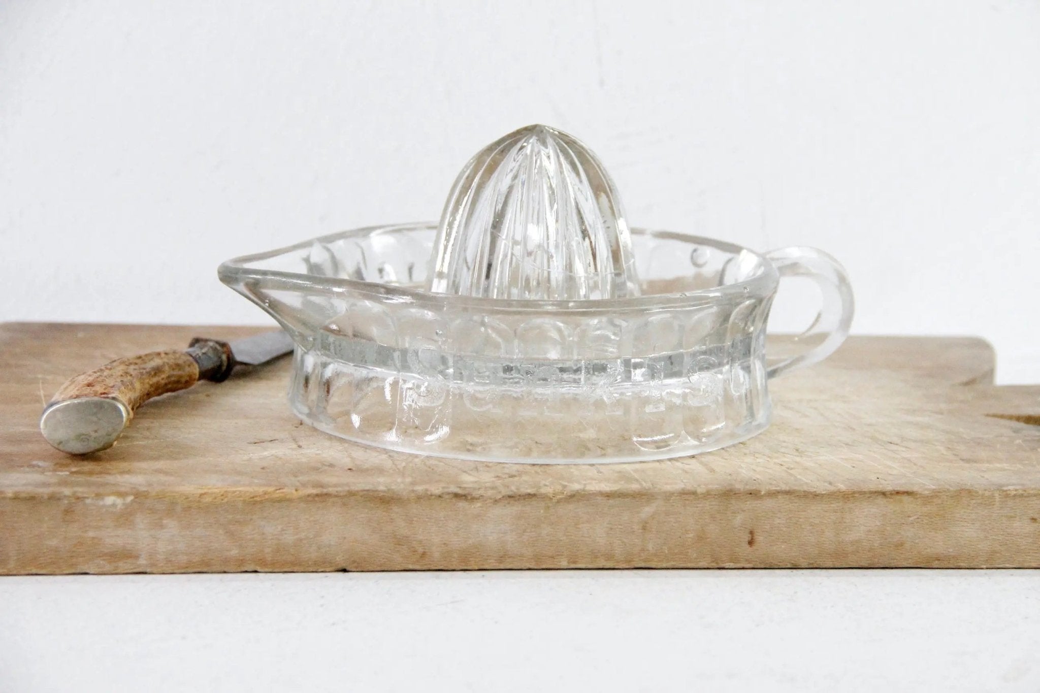 Antique Glass Juicer Sunkist Clear Hand Reamer| Large - Debra Hall Lifestyle