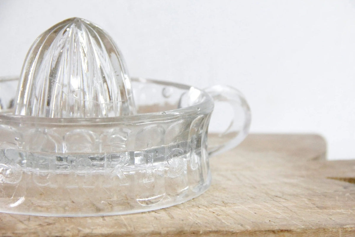 Antique Glass Juicer Sunkist Clear Hand Reamer| Large - Debra Hall Lifestyle