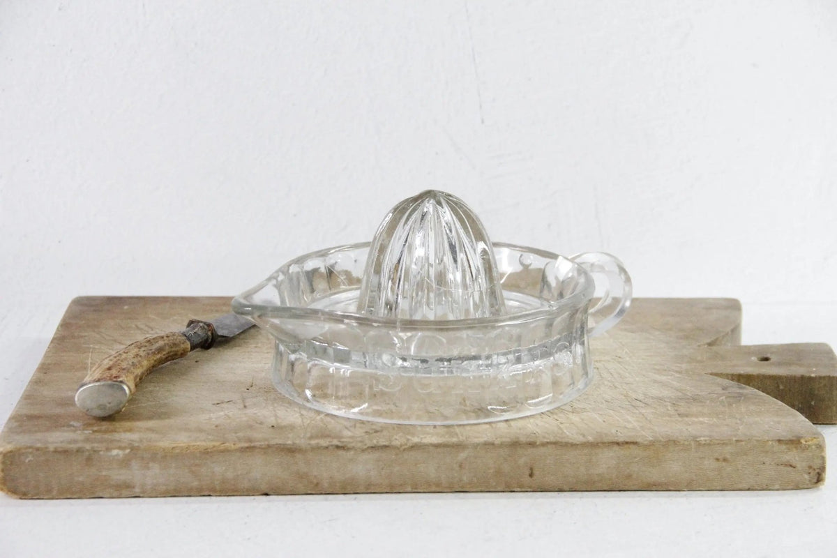 Antique Glass Juicer Sunkist Clear Hand Reamer| Large - Debra Hall Lifestyle