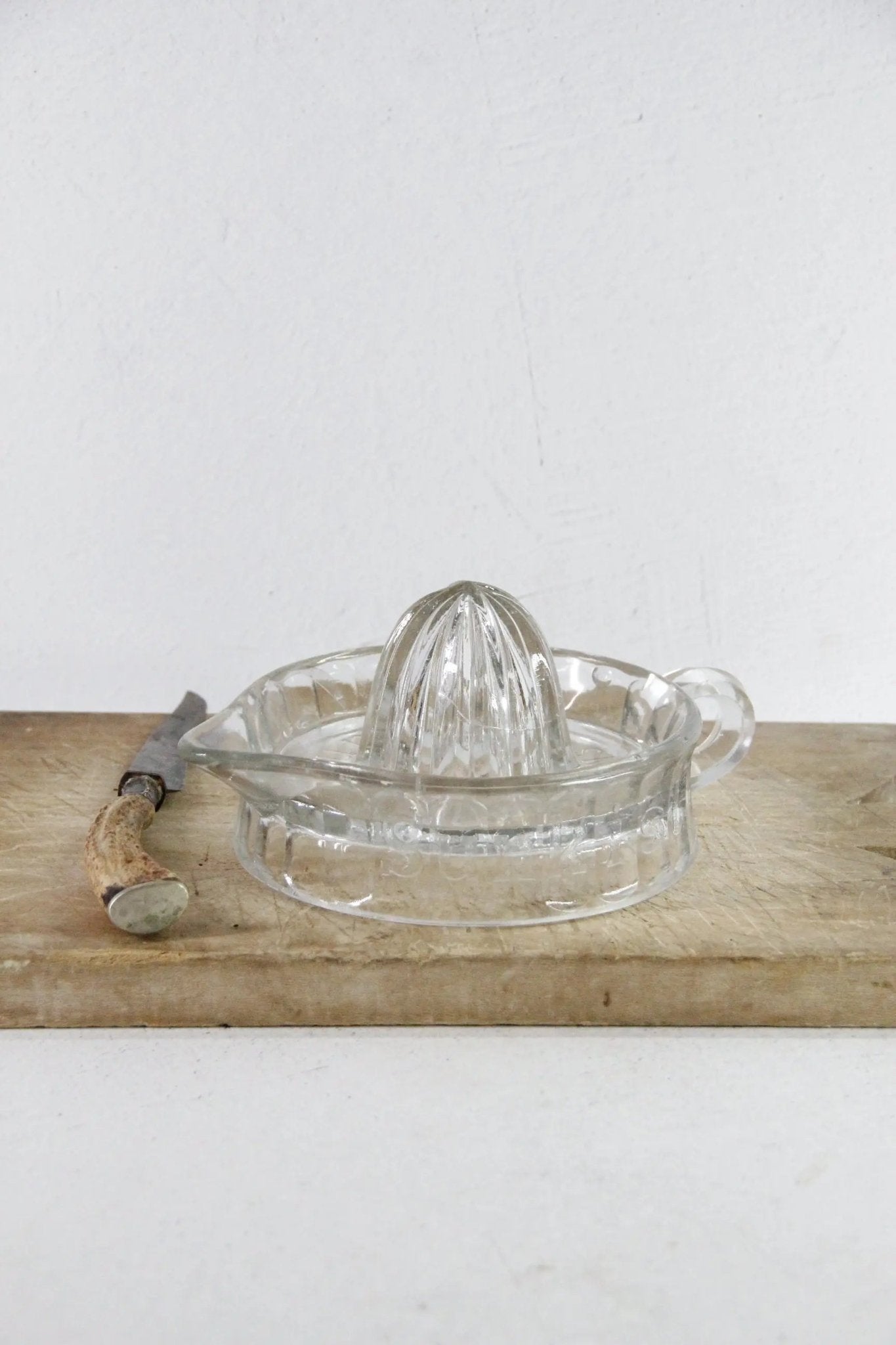 Antique Glass Juicer Sunkist Clear Hand Reamer| Large - Debra Hall Lifestyle