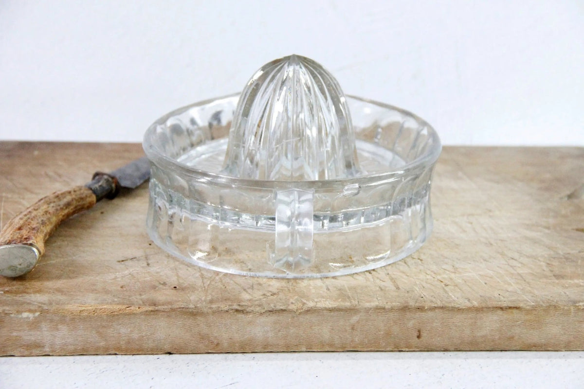 Antique Glass Juicer Sunkist Clear Hand Reamer| Large - Debra Hall Lifestyle
