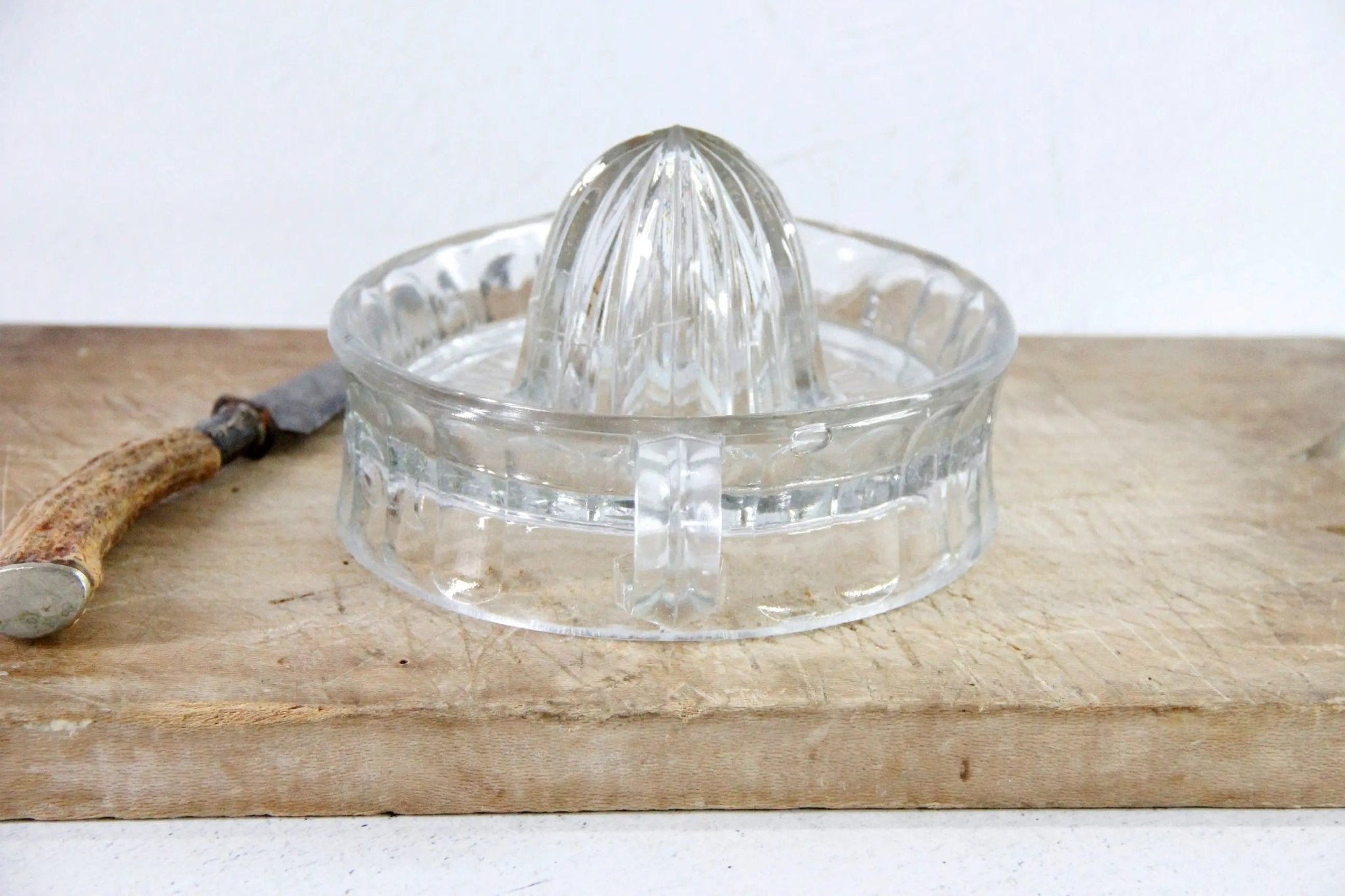 Antique Glass Juicer Sunkist Clear Hand Reamer| Large - Debra Hall Lifestyle